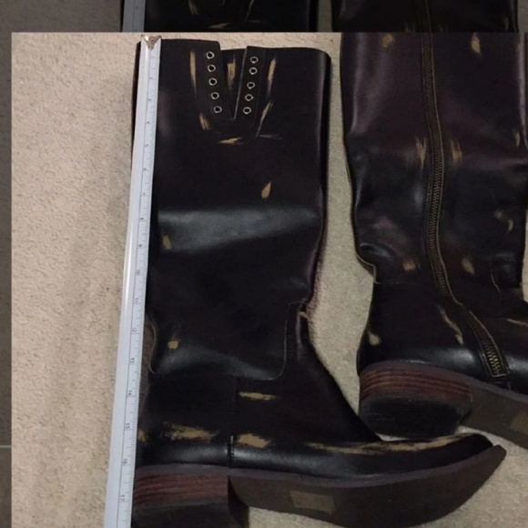 Free people DISTRESSED LEATHER BOOTS - Picture 2 of 4